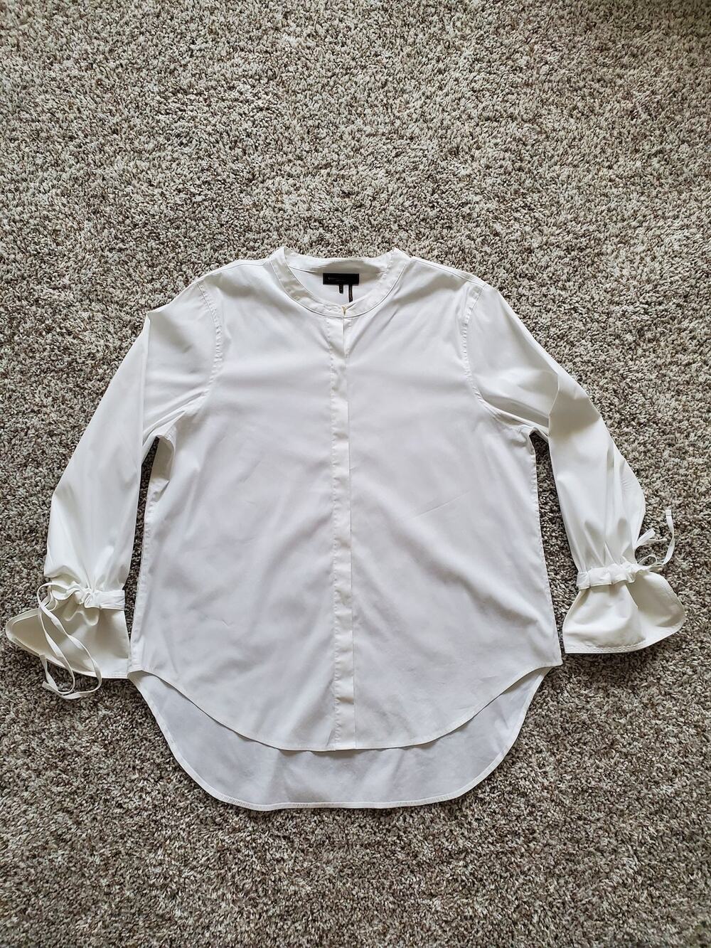 Donna Karan Women's Long Sleeve Button Down Shirt Minimalist Work Blouse Top XL